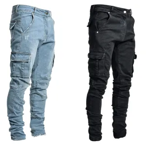 Multi Pocket Cargo Jeans for Men