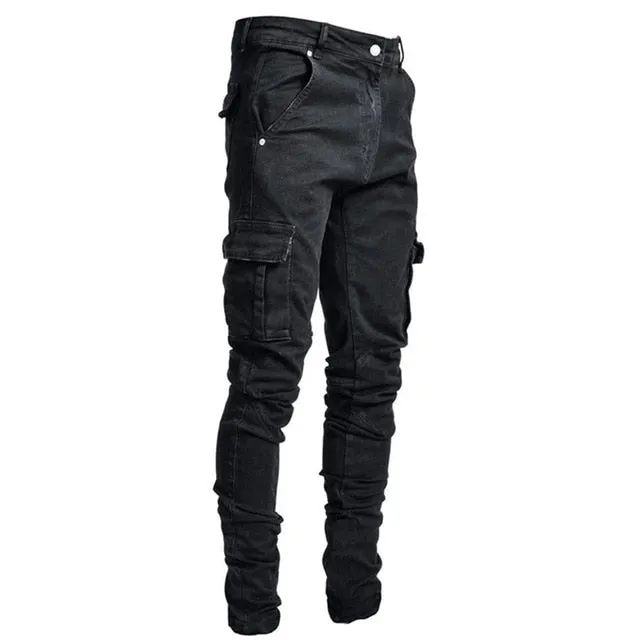 Multi Pocket Cargo Jeans for Men