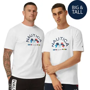 Nautica Extended Size Navan Tee - White