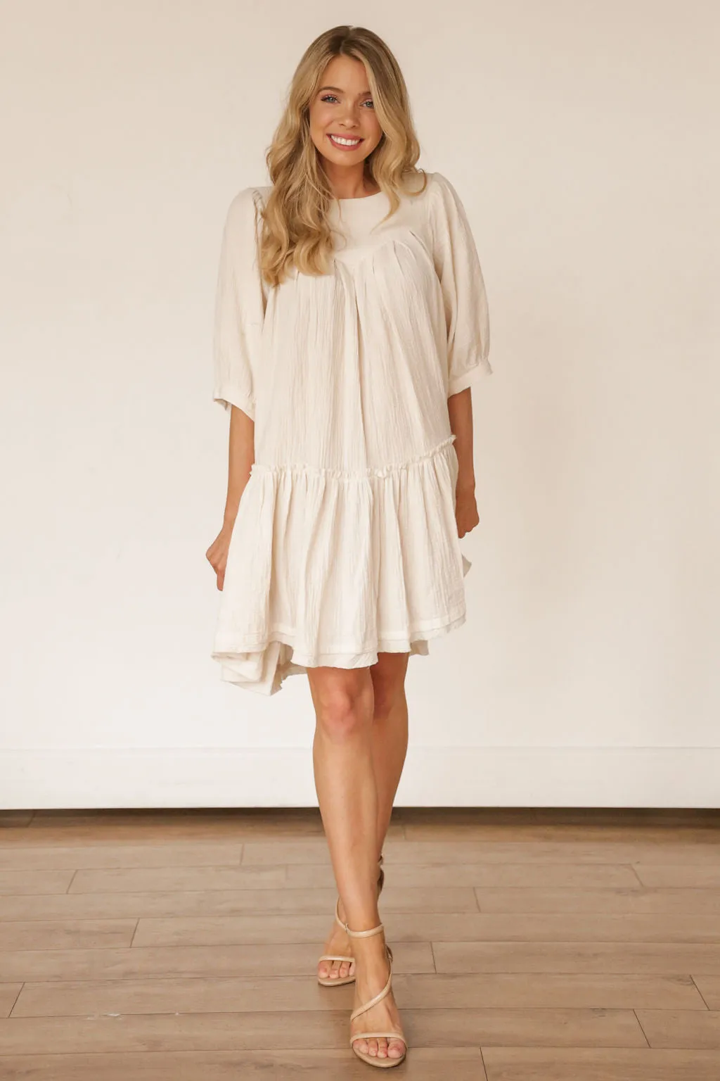Nina Pocket Swing Dress (IVORY)