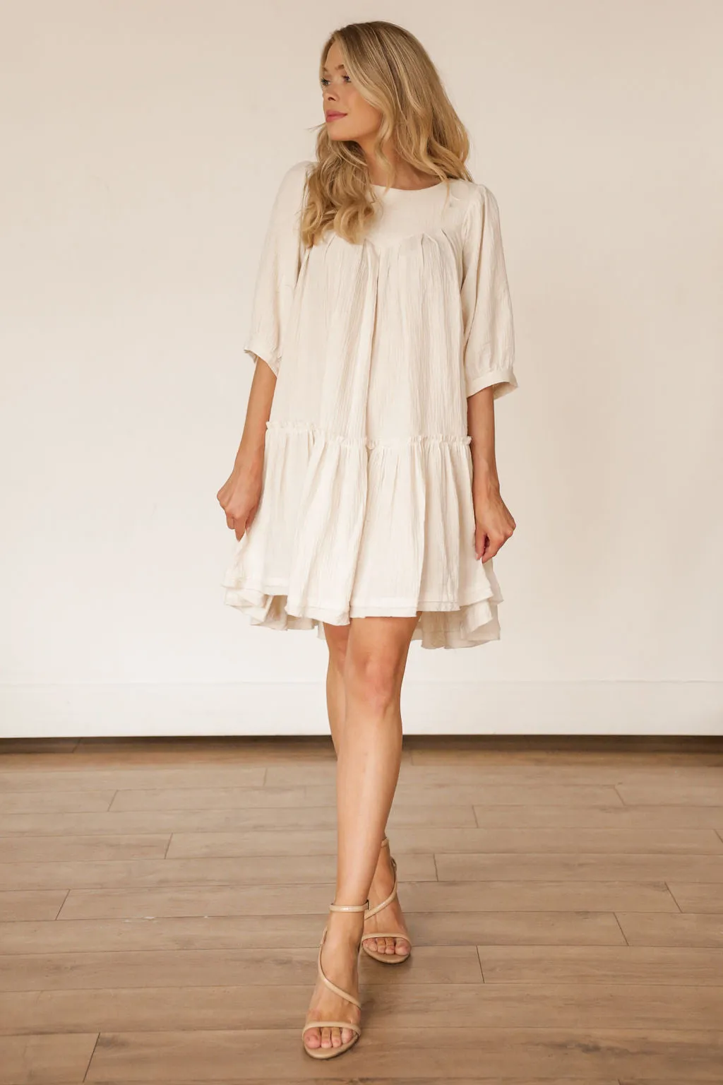 Nina Pocket Swing Dress (IVORY)