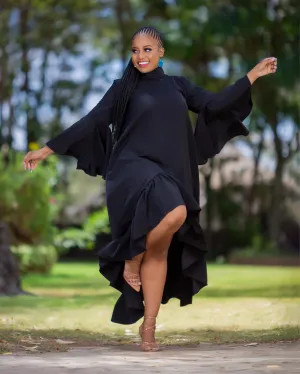 Nyakach Shift Dress - Black