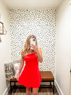 On the Move Athletic Dress- Red