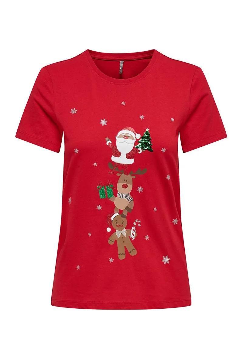 ONLY FRIENDS CHRISTMAS SS TOP