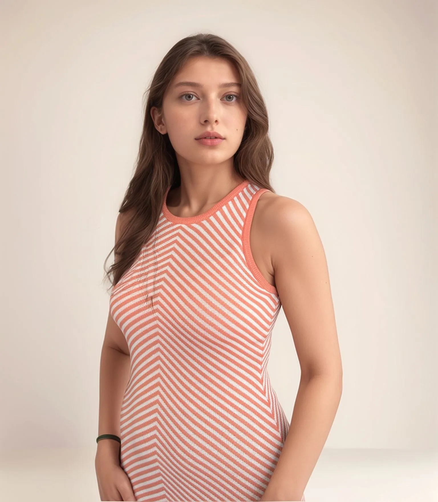 Orange Tank Slip Dress