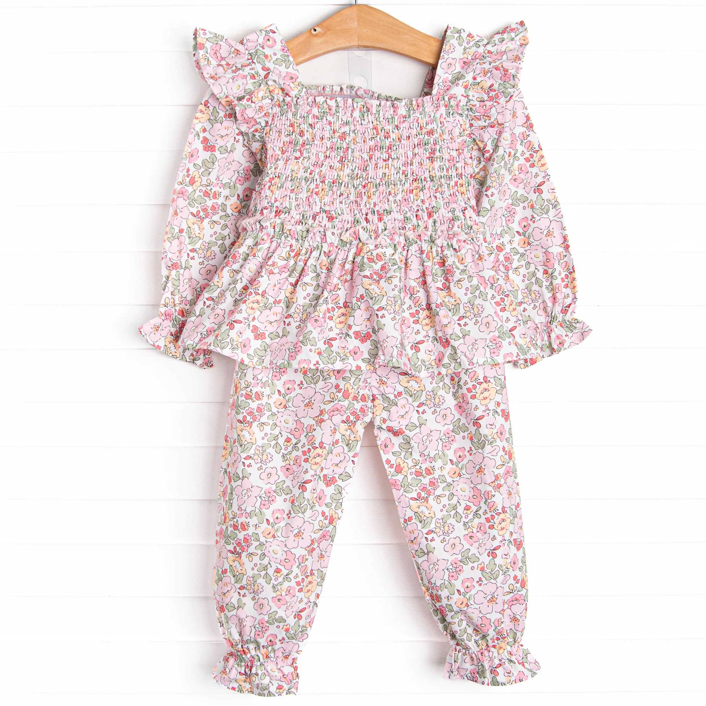 Petals in the Park Pant Set, Pink