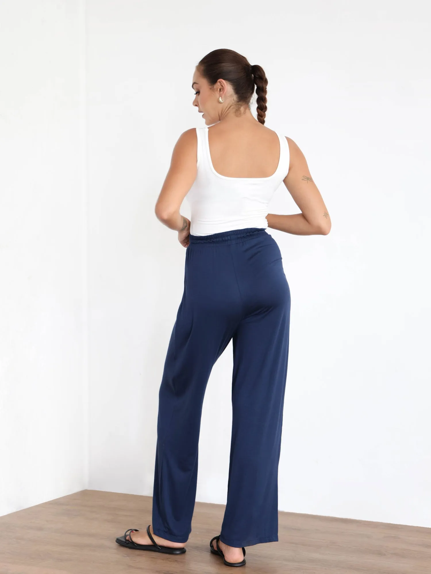 Pin Tuck Detailed Drawstring Pant