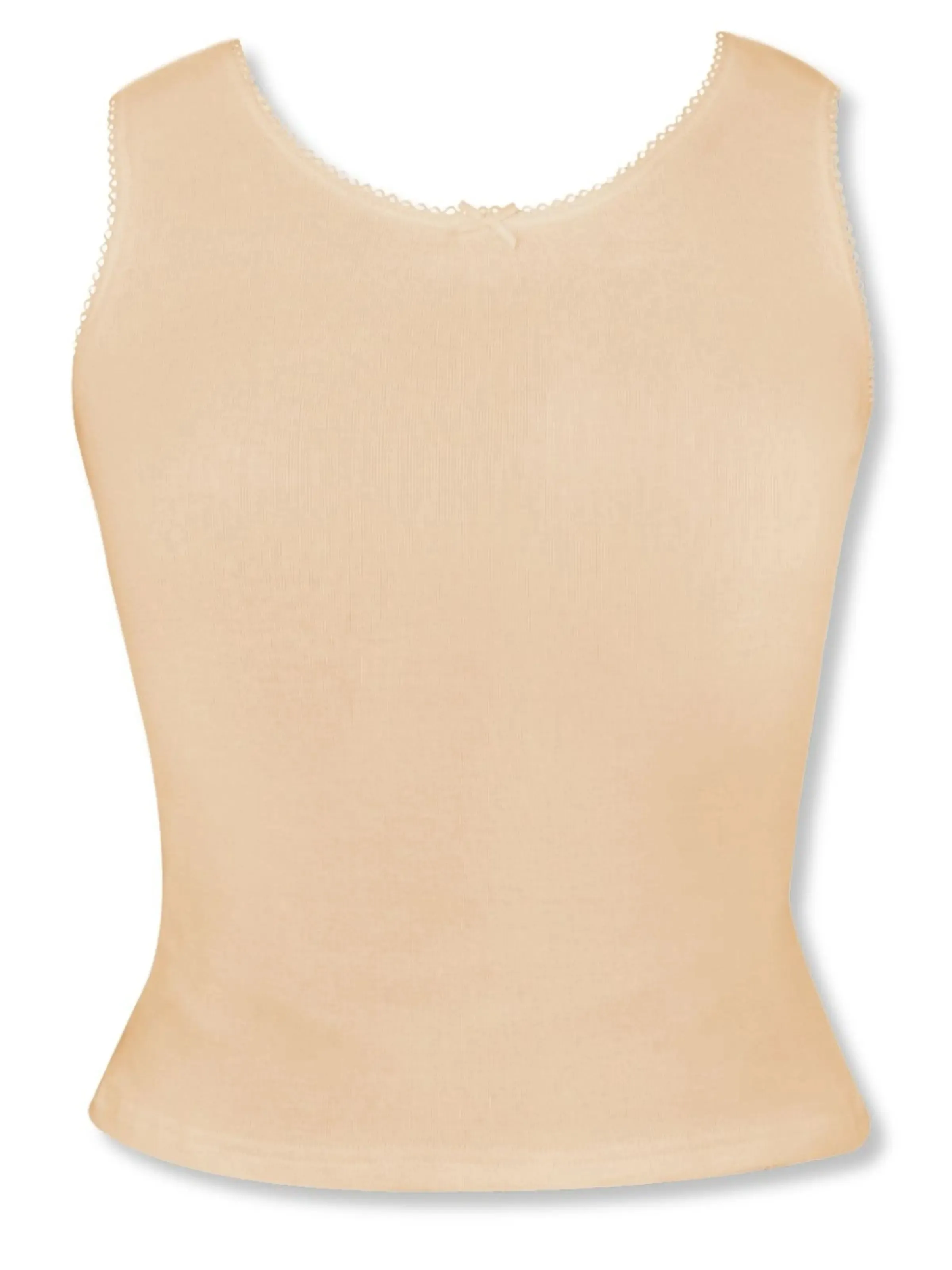 Pink and Skin Cotton Camisole Vest Tank Top