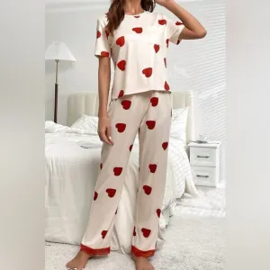 Pocketed Round Neck Top and Drawstring Pants Lounge Set
