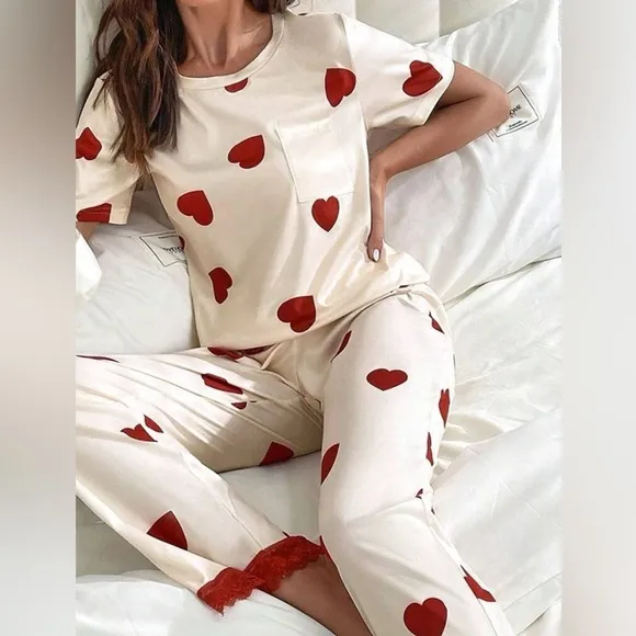 Pocketed Round Neck Top and Drawstring Pants Lounge Set