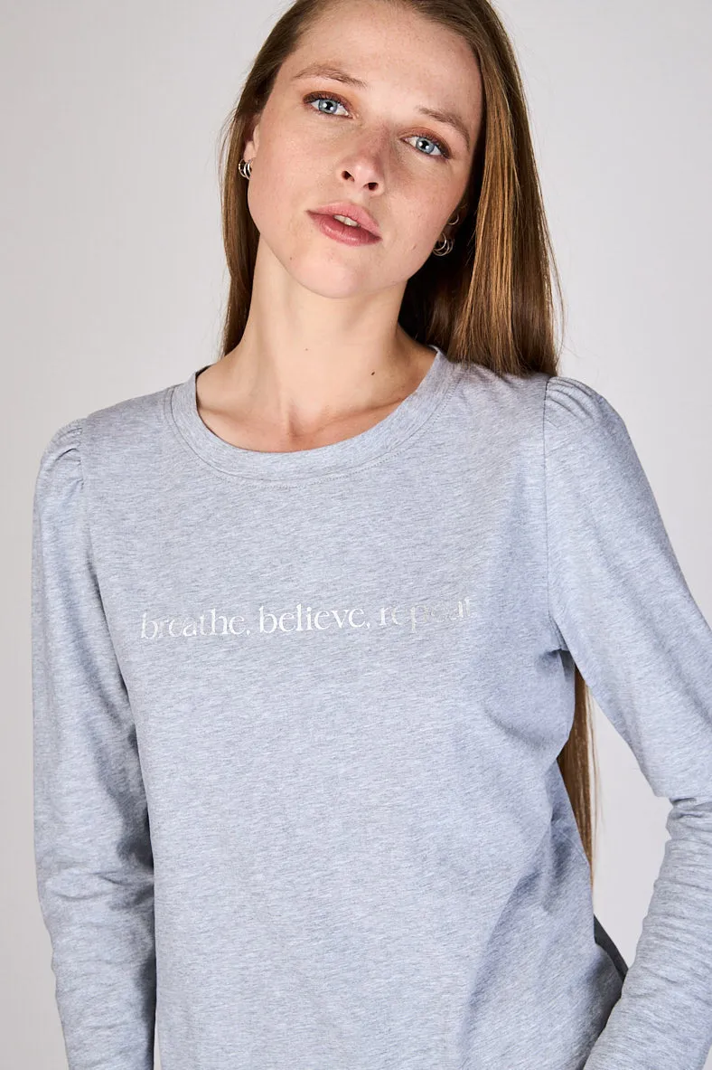 Polera con Recogido en Hombro Ali Gris Eclipse