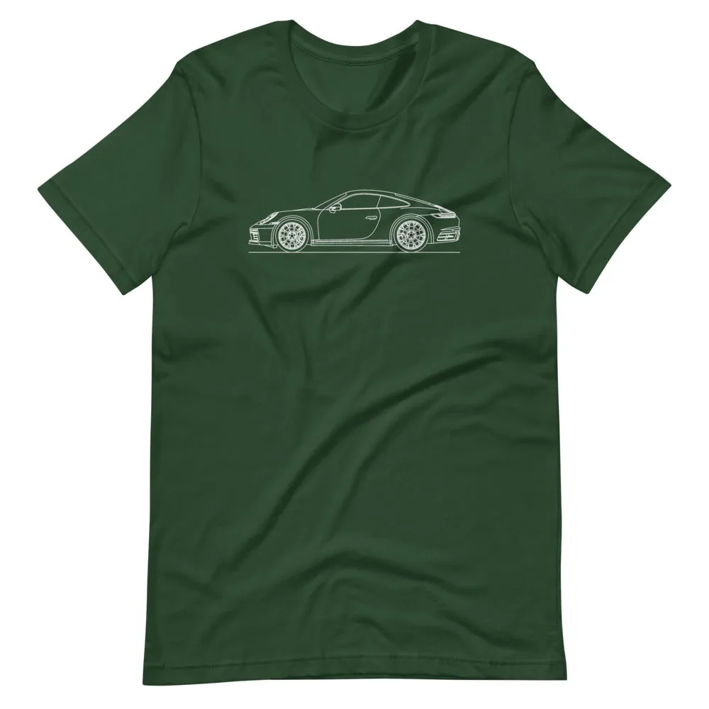 Porsche 911 992 Carrera 4S silhouette T-shirt