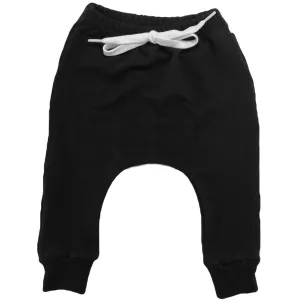 Portage and Main Drawstring Joggers in Black : Sizes 0/6M to Youth Small