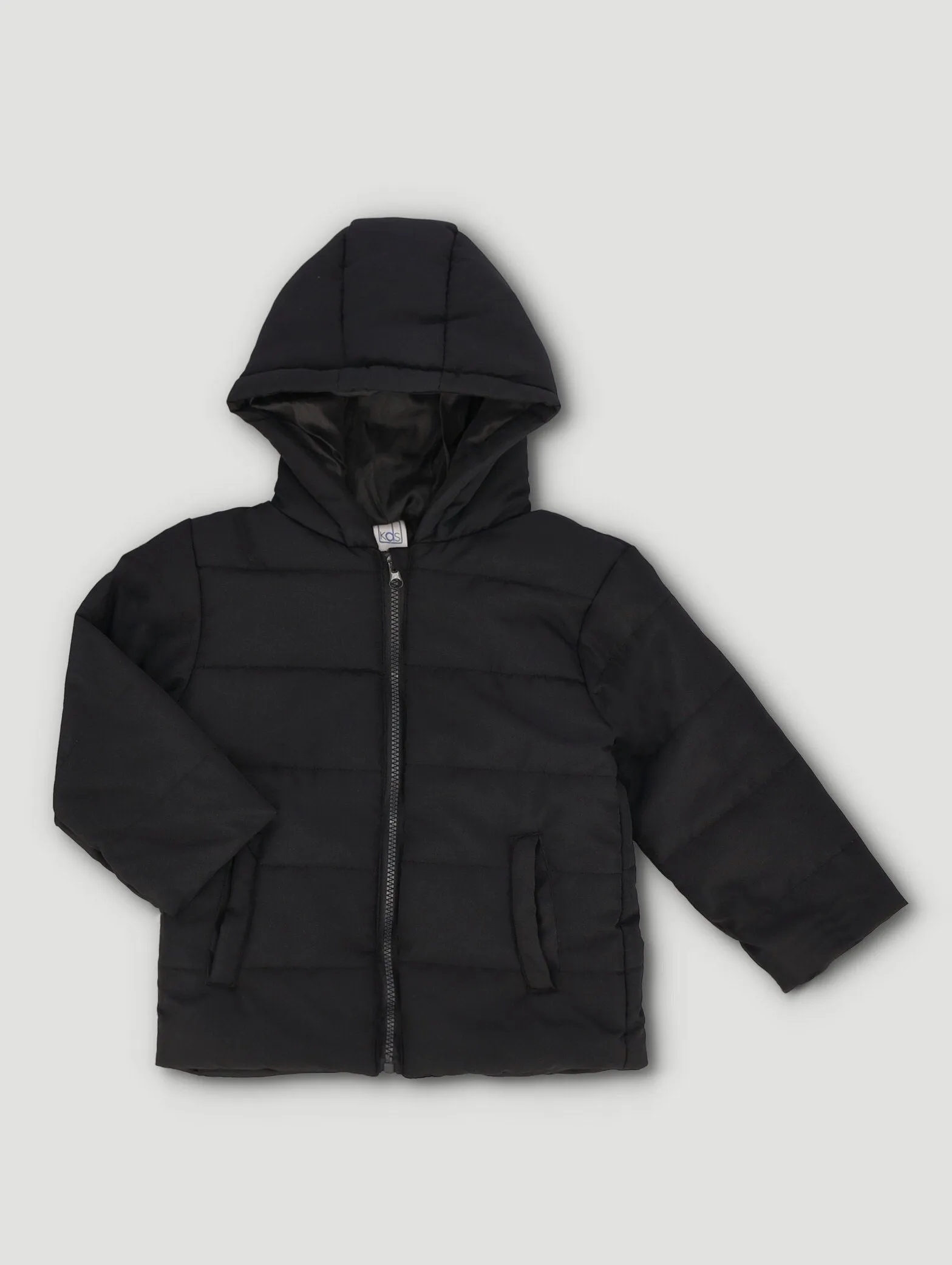 Pre-Boys Basic Puffer Jacket - Black