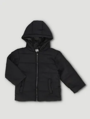 Pre-Boys Basic Puffer Jacket - Black