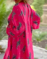 Print V-neck Casual Dress