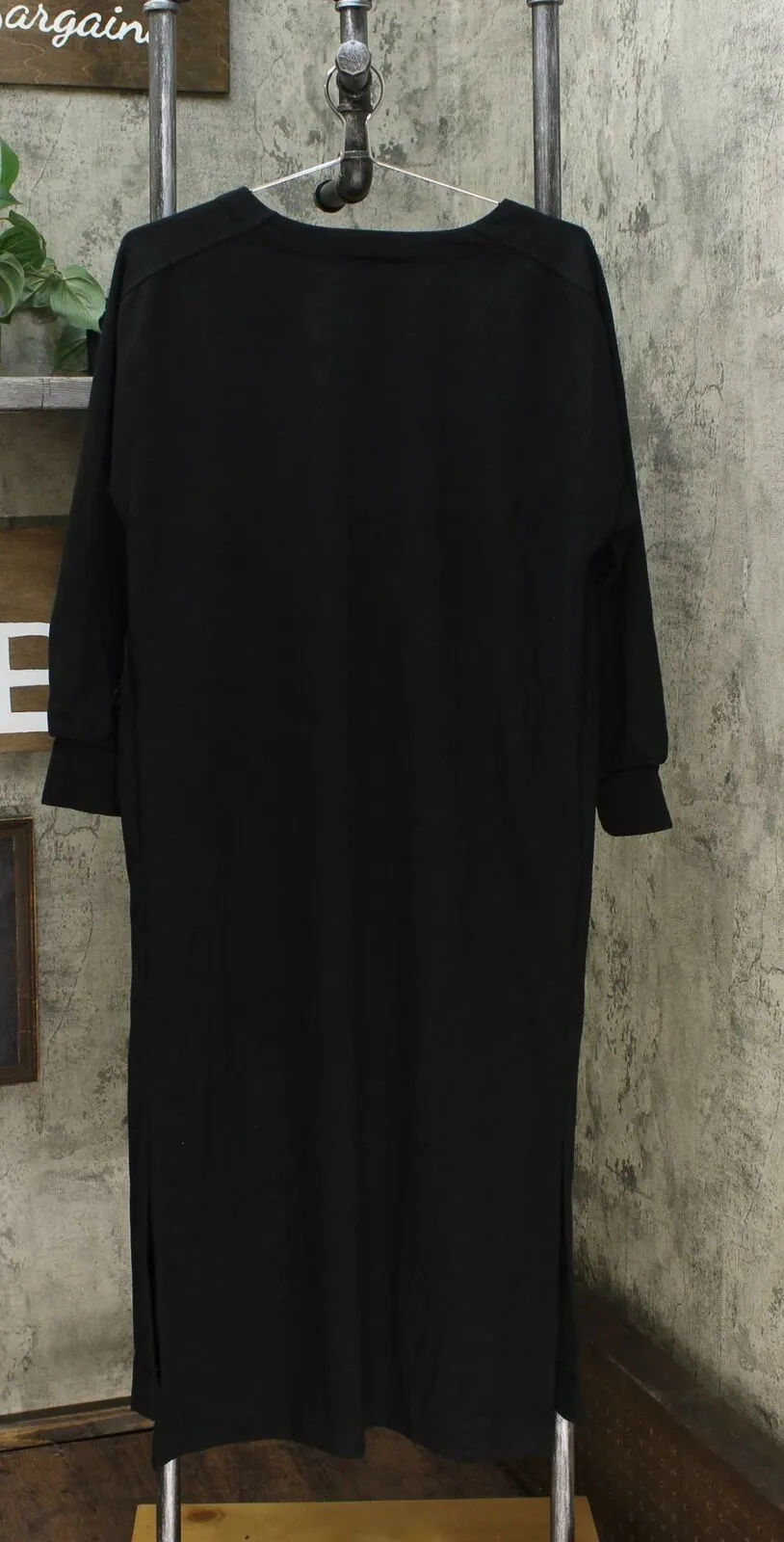Prologue Women's Casual Fit Long Sleeve Boat Neck Midi Shift Dress