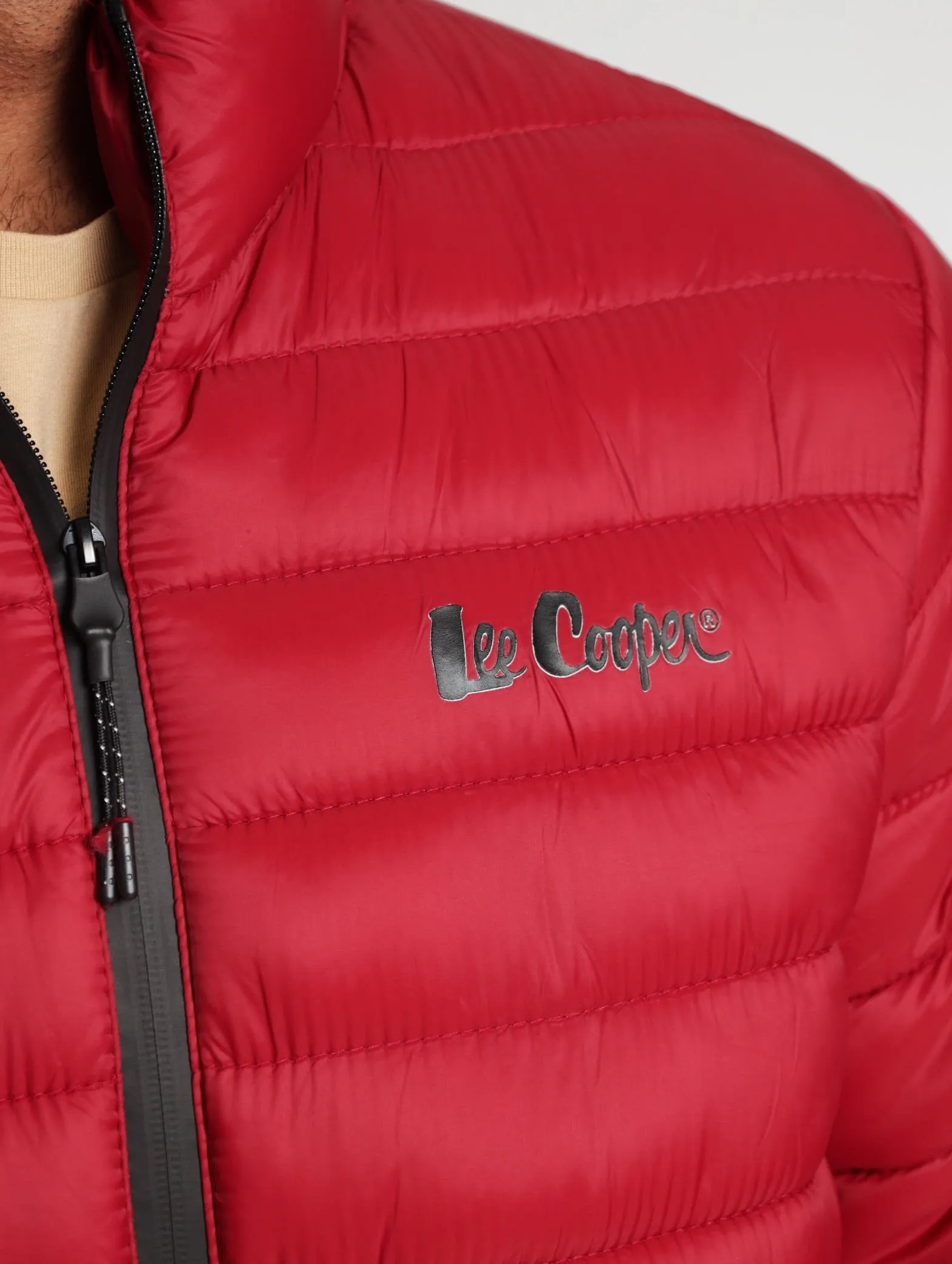Puffer Jacket With Fluffy Inner - Red