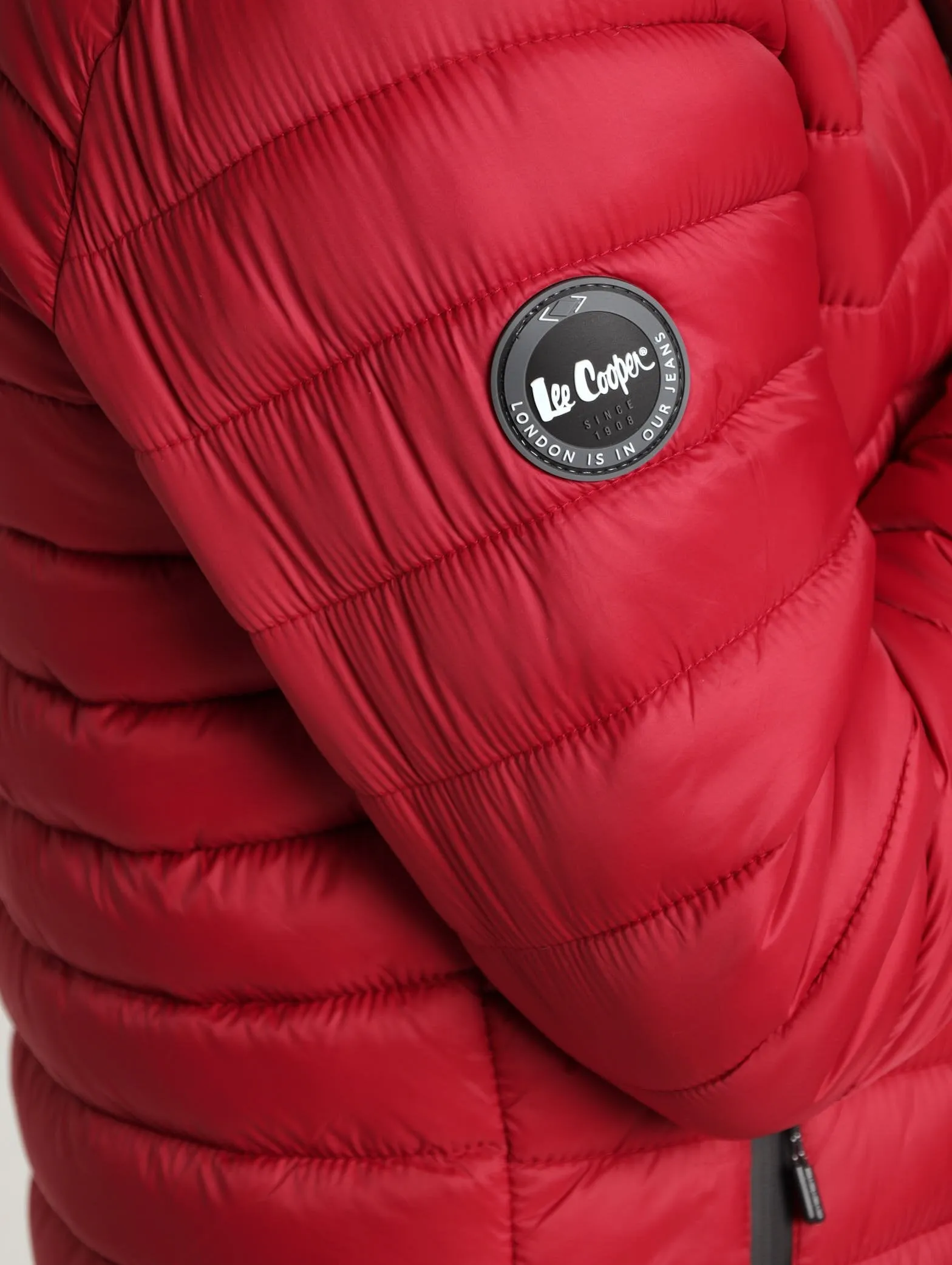 Puffer Jacket With Fluffy Inner - Red