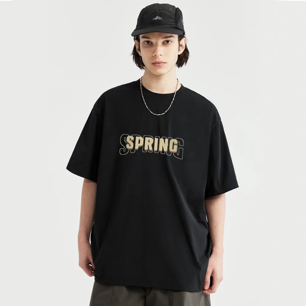 Pure Cotton 260G Spring Rose Print T-Shirt