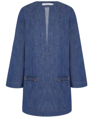 Railway Blue Wylie Denim Tunic