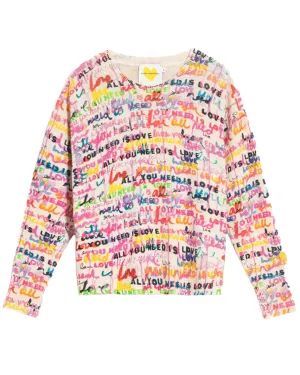 Rainbow Love Is All You Need Boyfriend Sweater