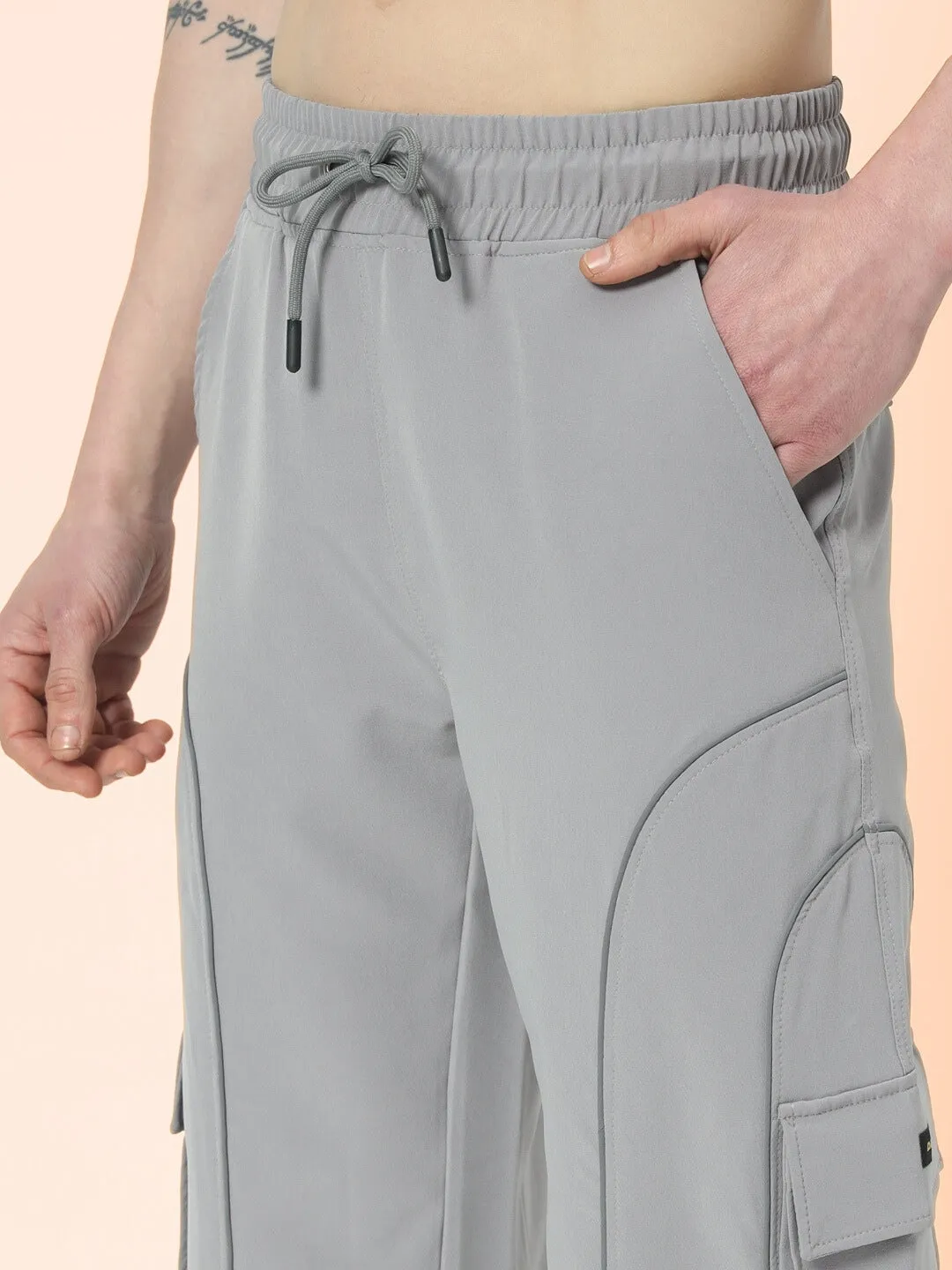 RAY REFLECTOR PARACHUTE CARGO PANTS (GREY)