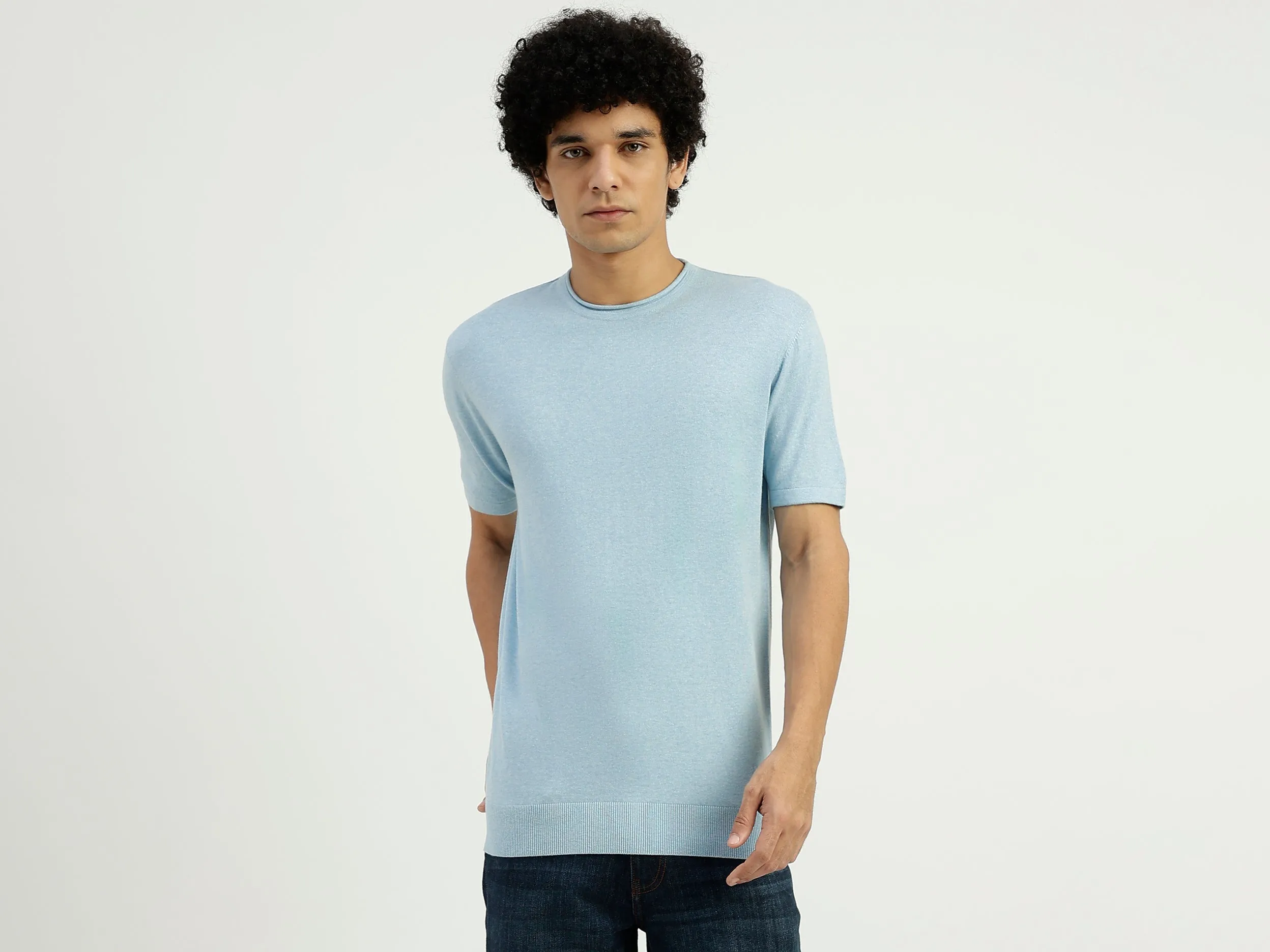 Regular Fit Round Neck Solid T-Shirt