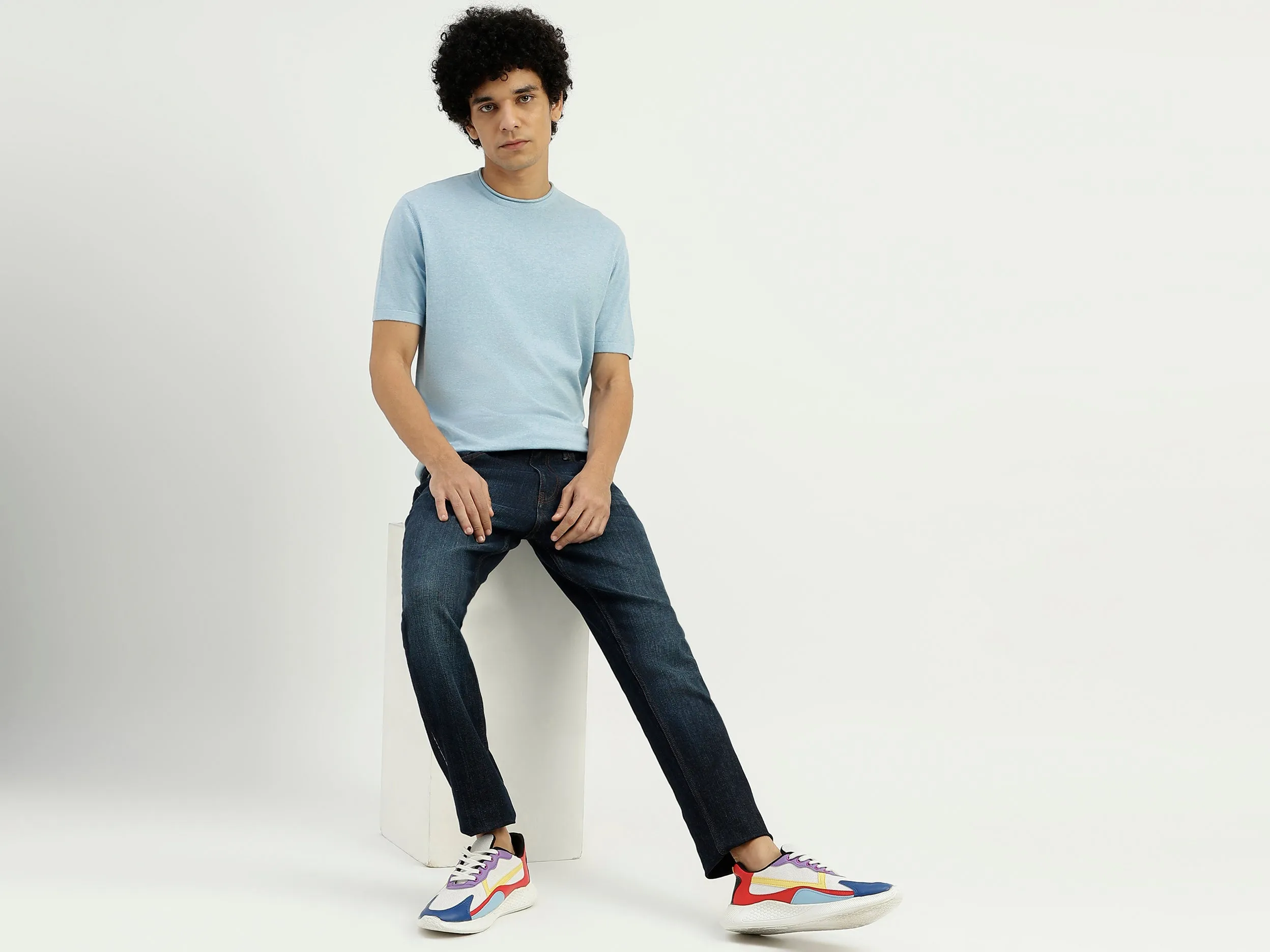 Regular Fit Round Neck Solid T-Shirt