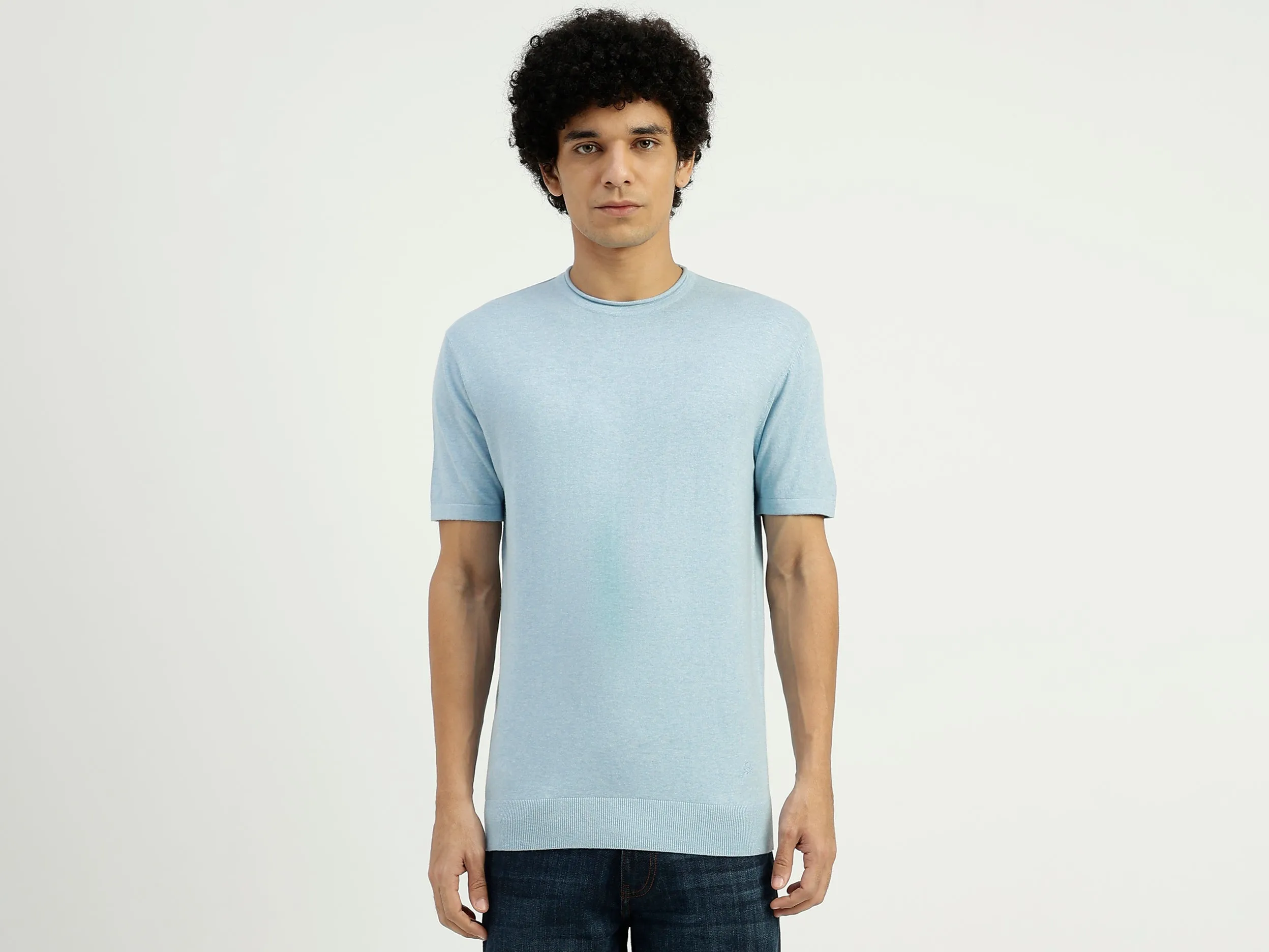Regular Fit Round Neck Solid T-Shirt