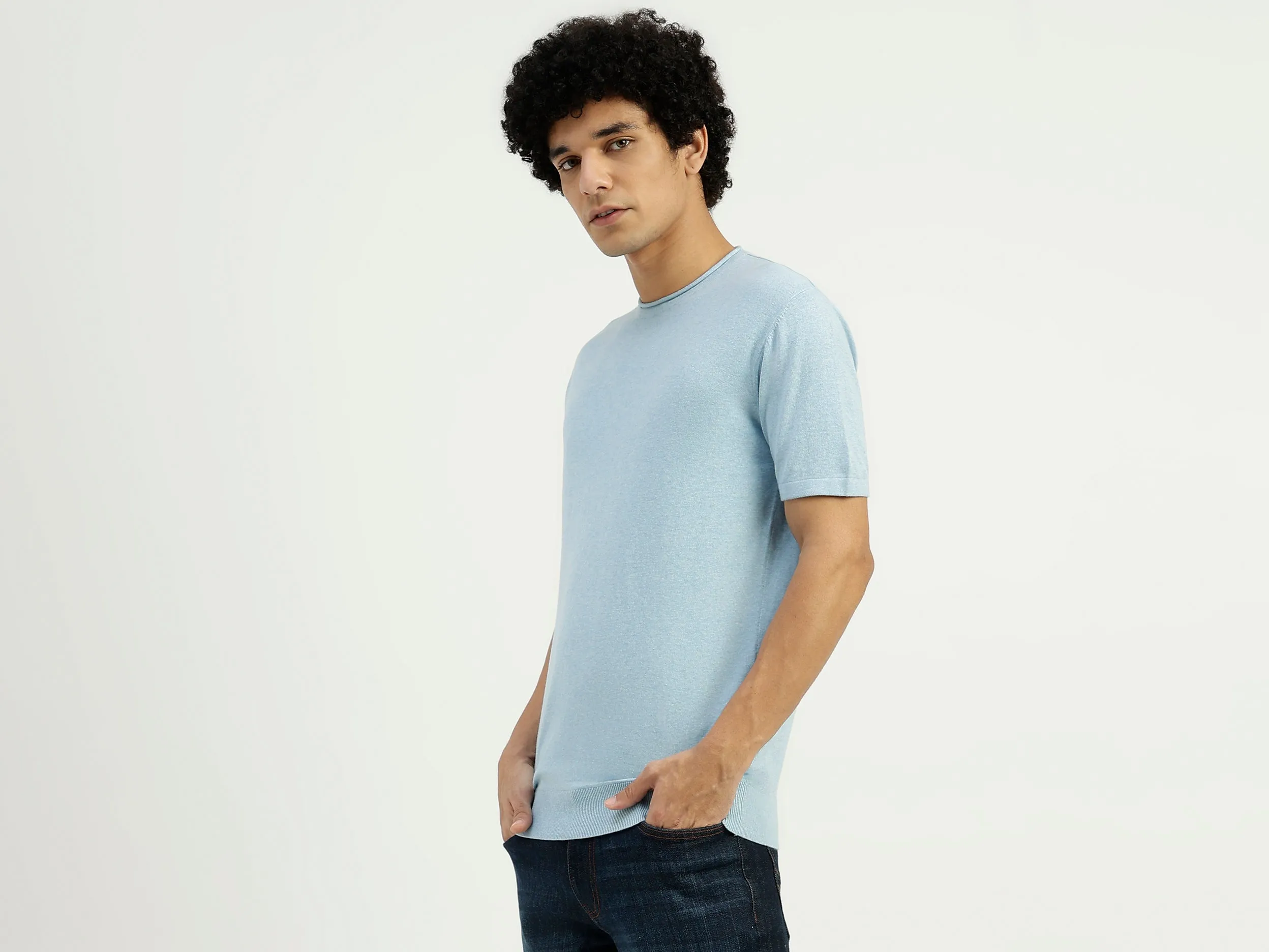 Regular Fit Round Neck Solid T-Shirt