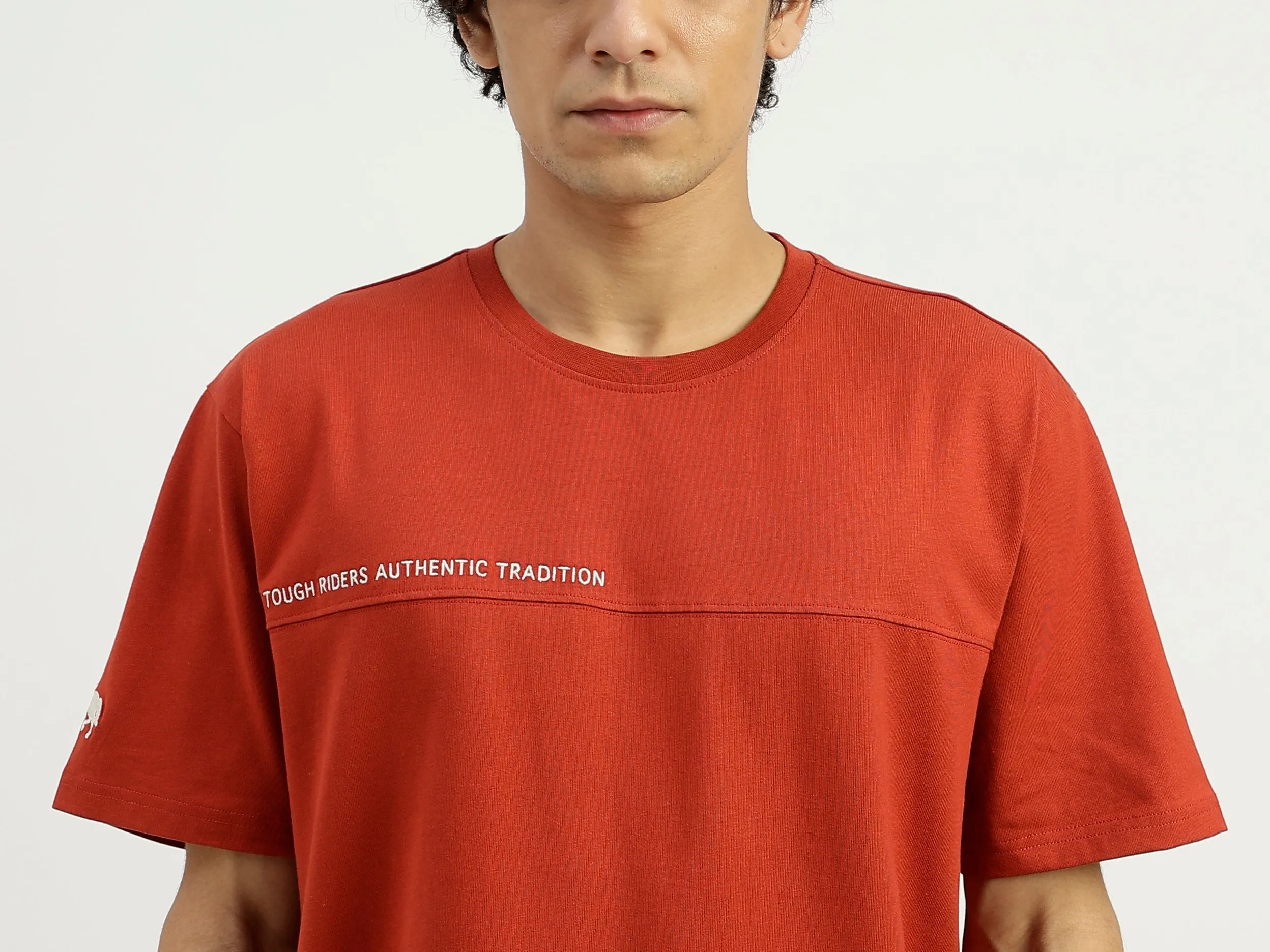 Relaxed Fit Round Neck Solid T-Shirt