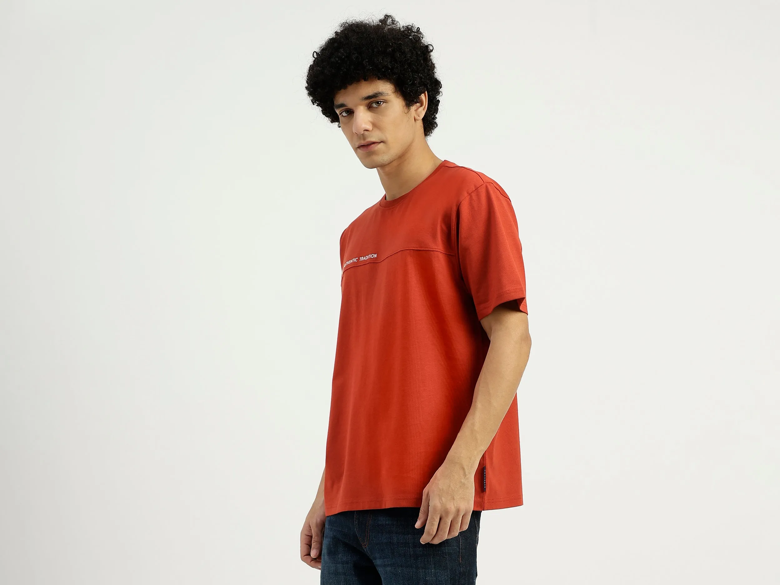 Relaxed Fit Round Neck Solid T-Shirt