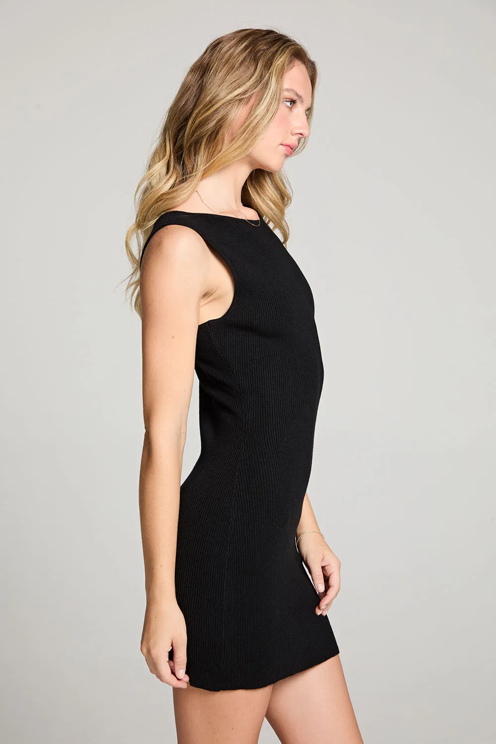 Reno Licorice Black Mini Dress