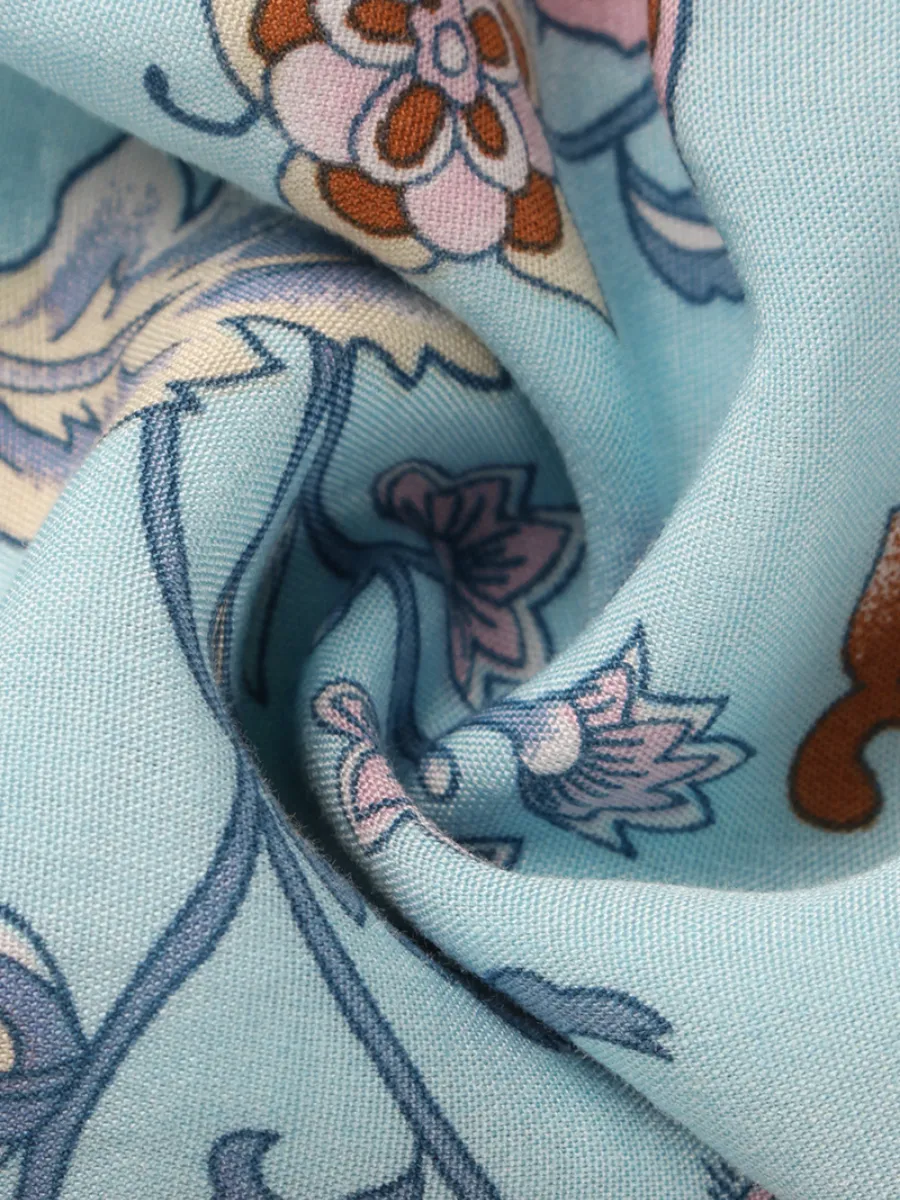 Rina Boho Dress - Baby Blue