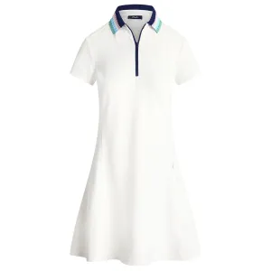 RLX SS Sweater Collar Dress Ceramic White/Refined Navy Multi