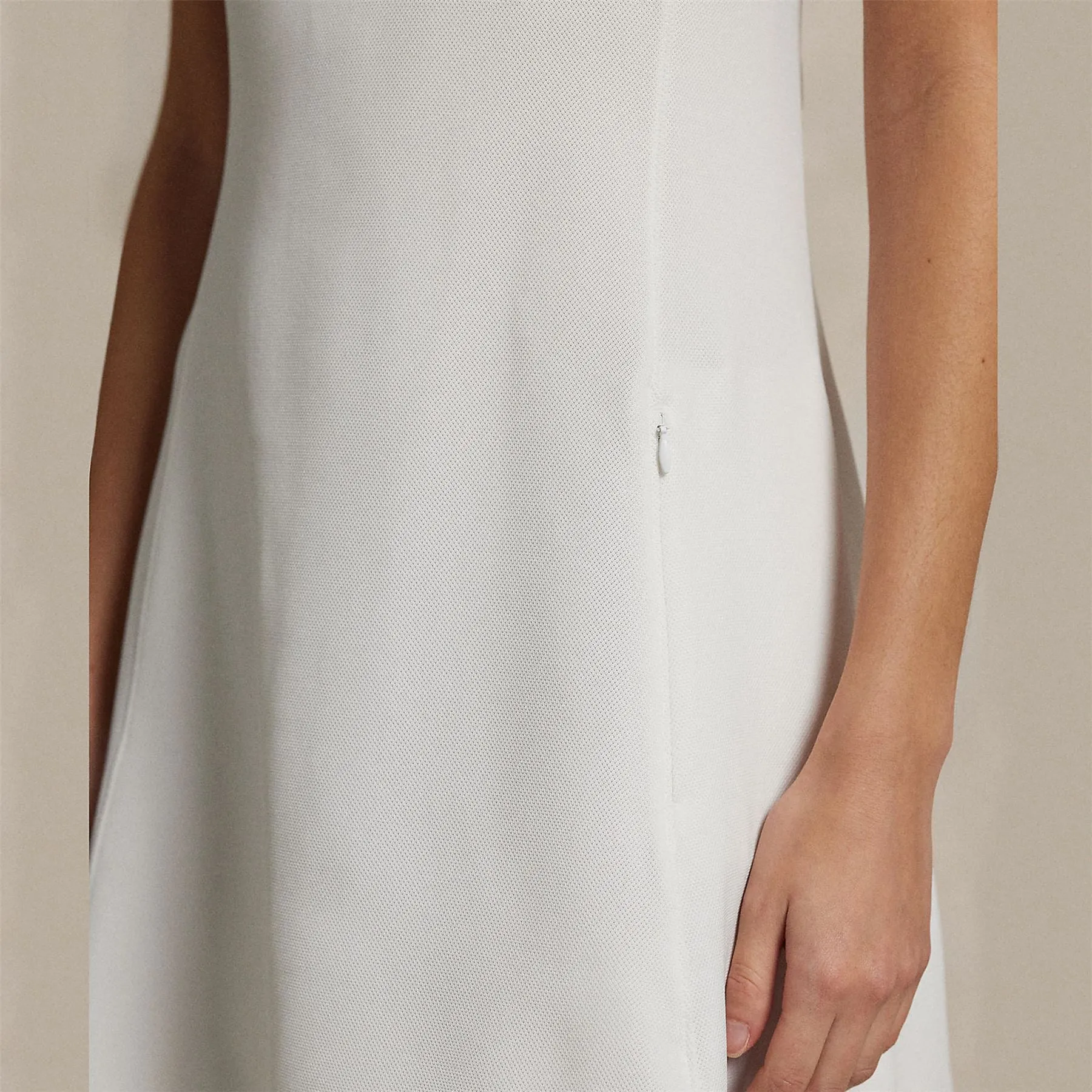 RLX SS Sweater Collar Dress Ceramic White/Refined Navy Multi