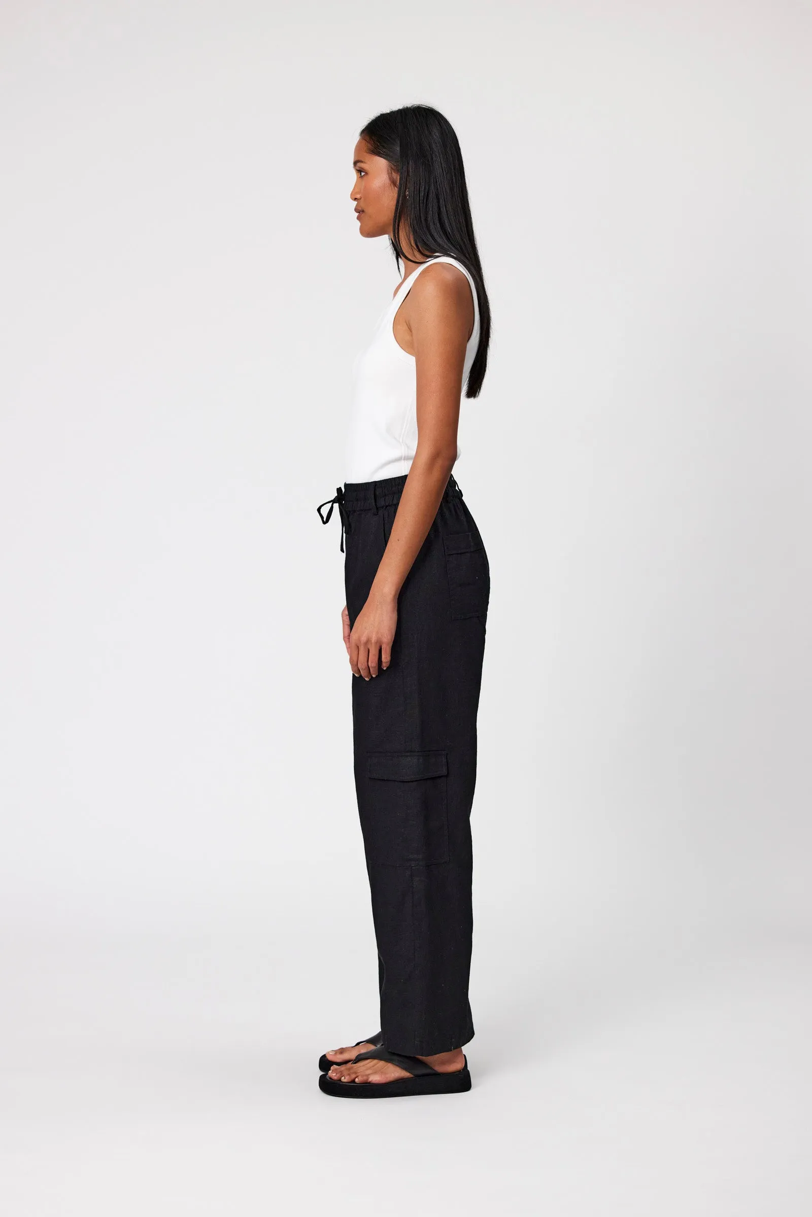 Roma Cargo Pant - Black