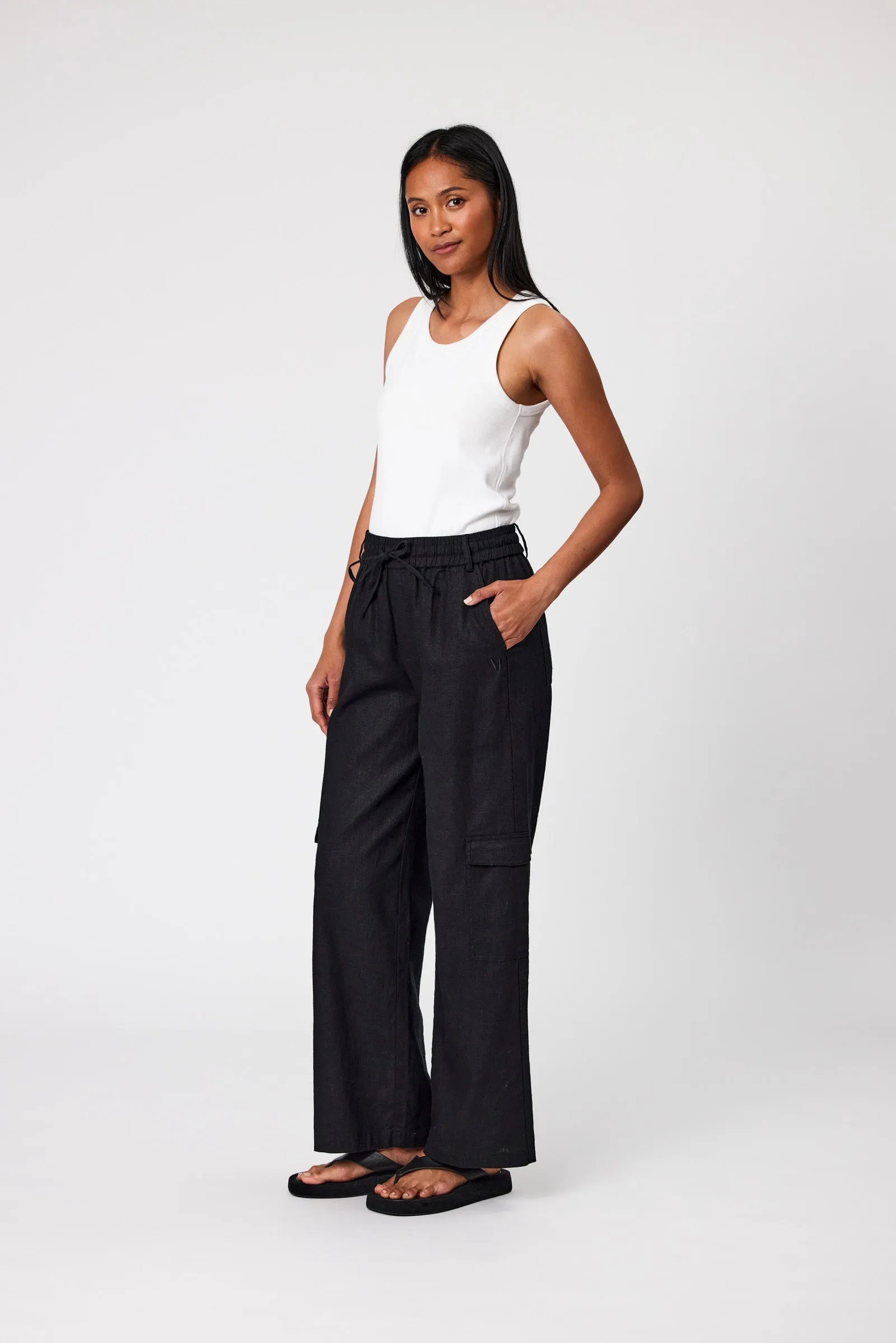 Roma Cargo Pant - Black