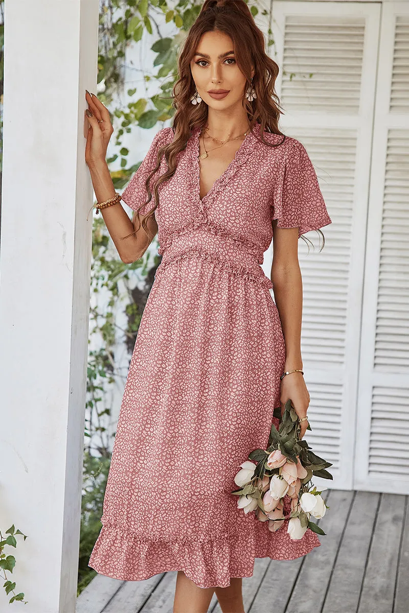 Rosalinda Midi Dress - Pink
