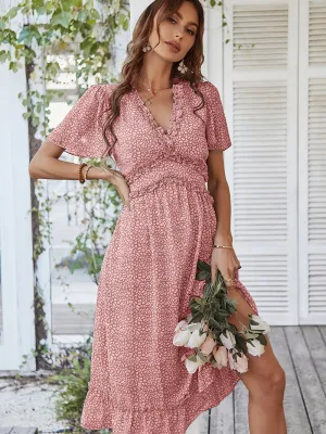 Rosalinda Midi Dress - Pink