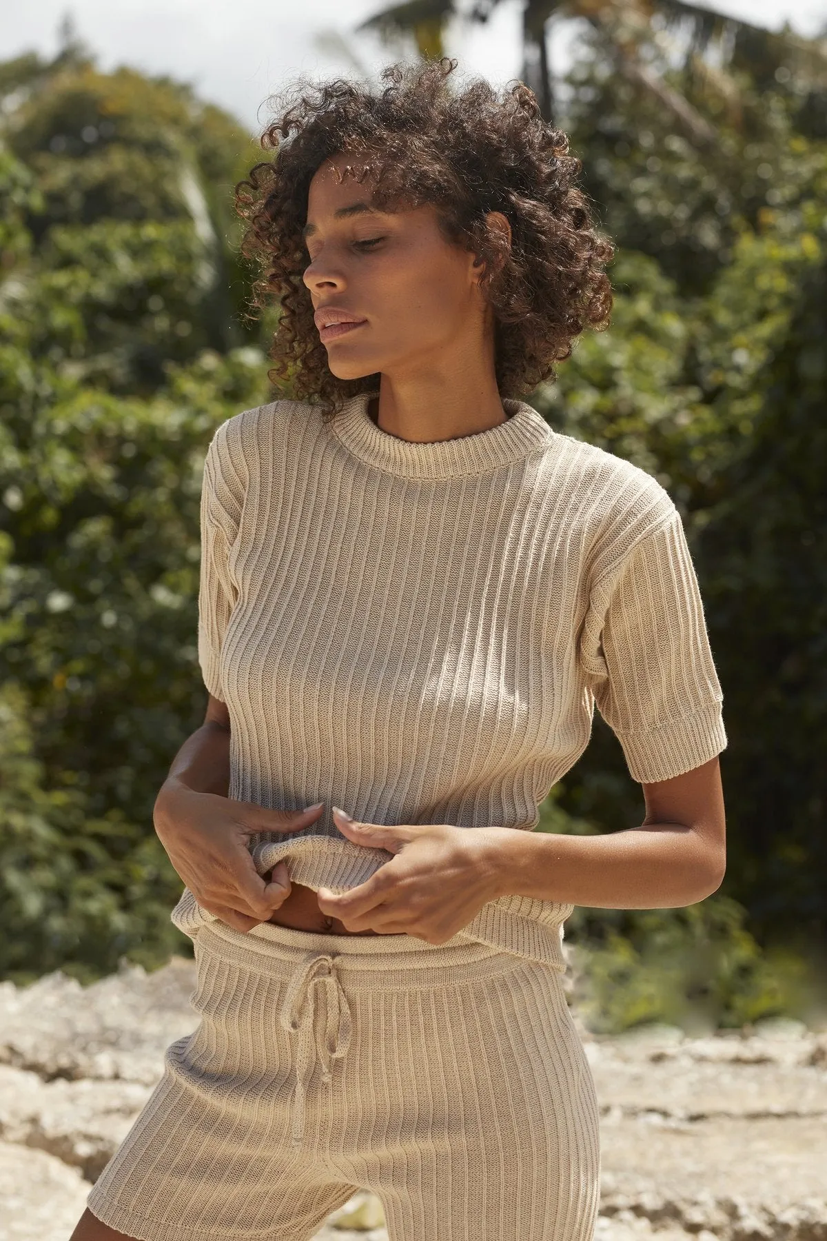 Rue Stiic Evy Knit Shorts (Sand)