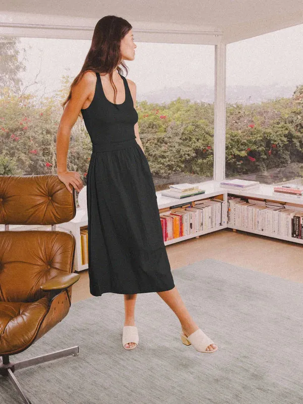 SADELLE DRESS IN JET BLACK