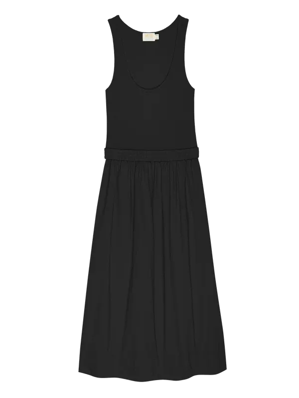 SADELLE DRESS IN JET BLACK