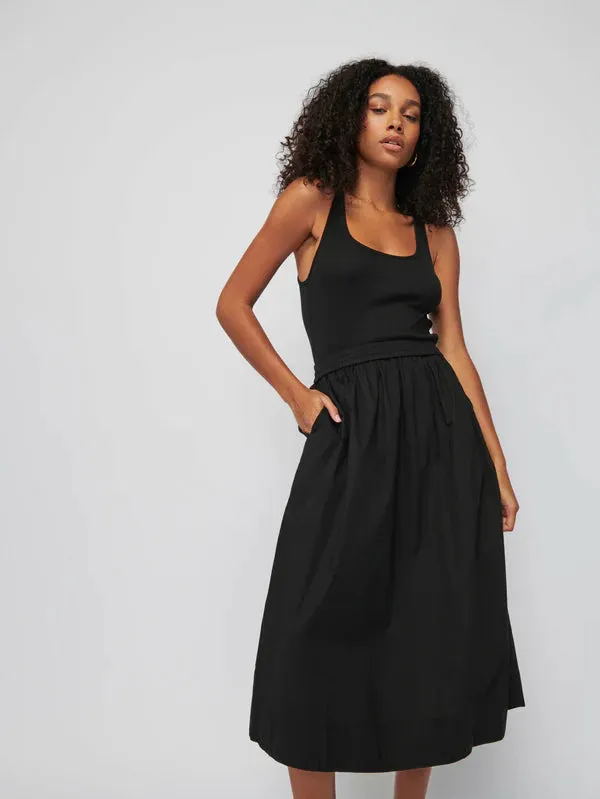SADELLE DRESS IN JET BLACK