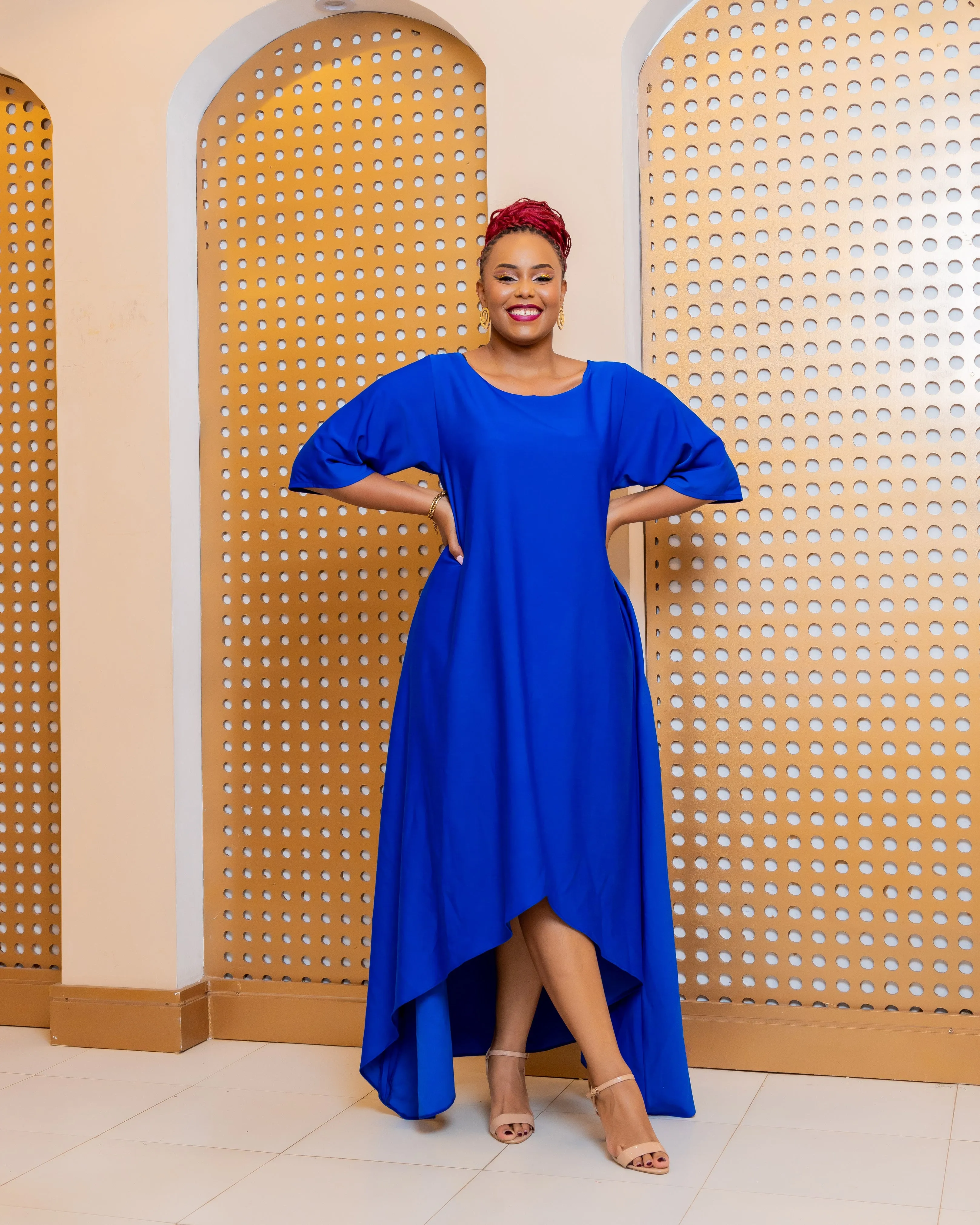 Saito Maxi Shift Dress - Royal Blue