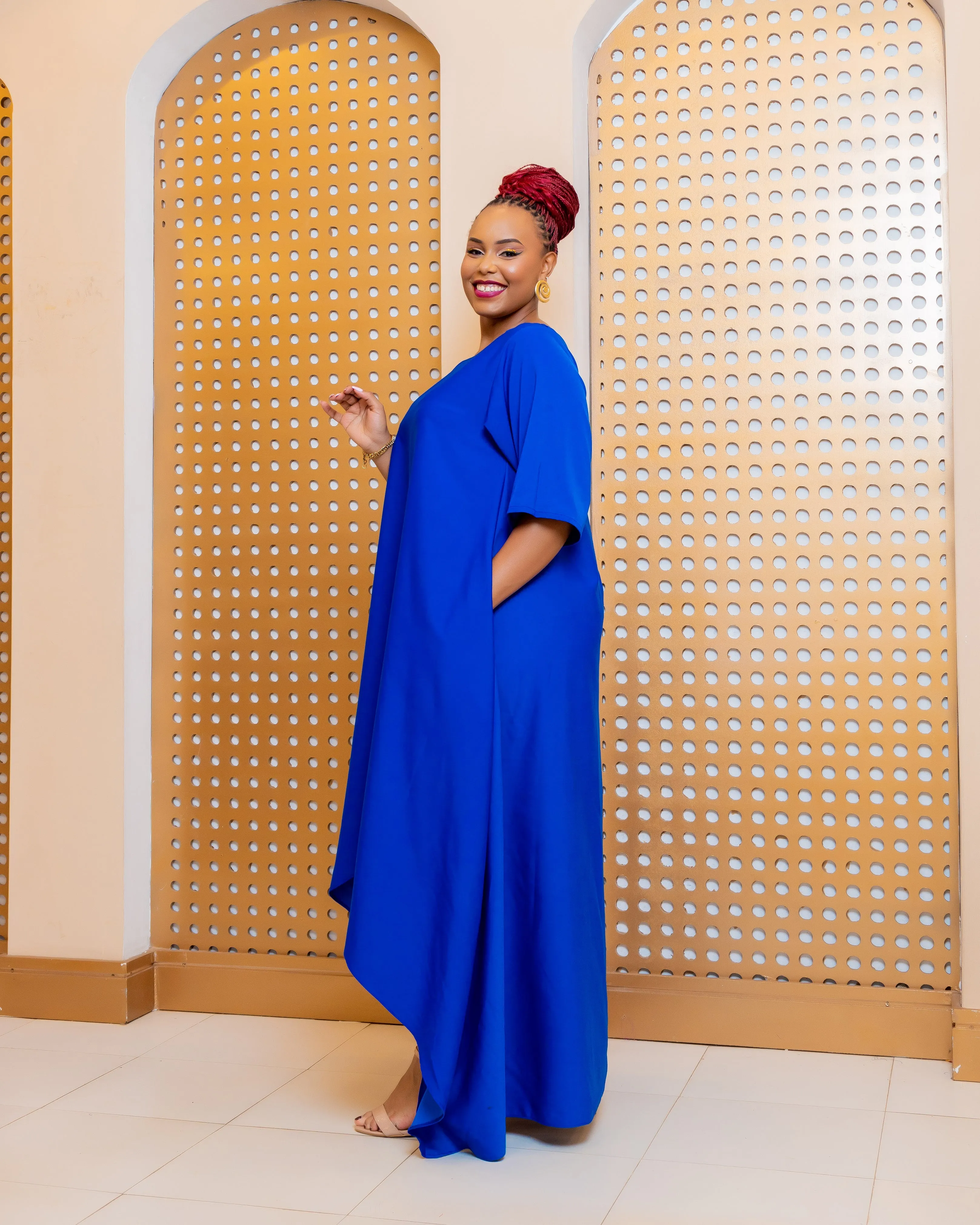 Saito Maxi Shift Dress - Royal Blue
