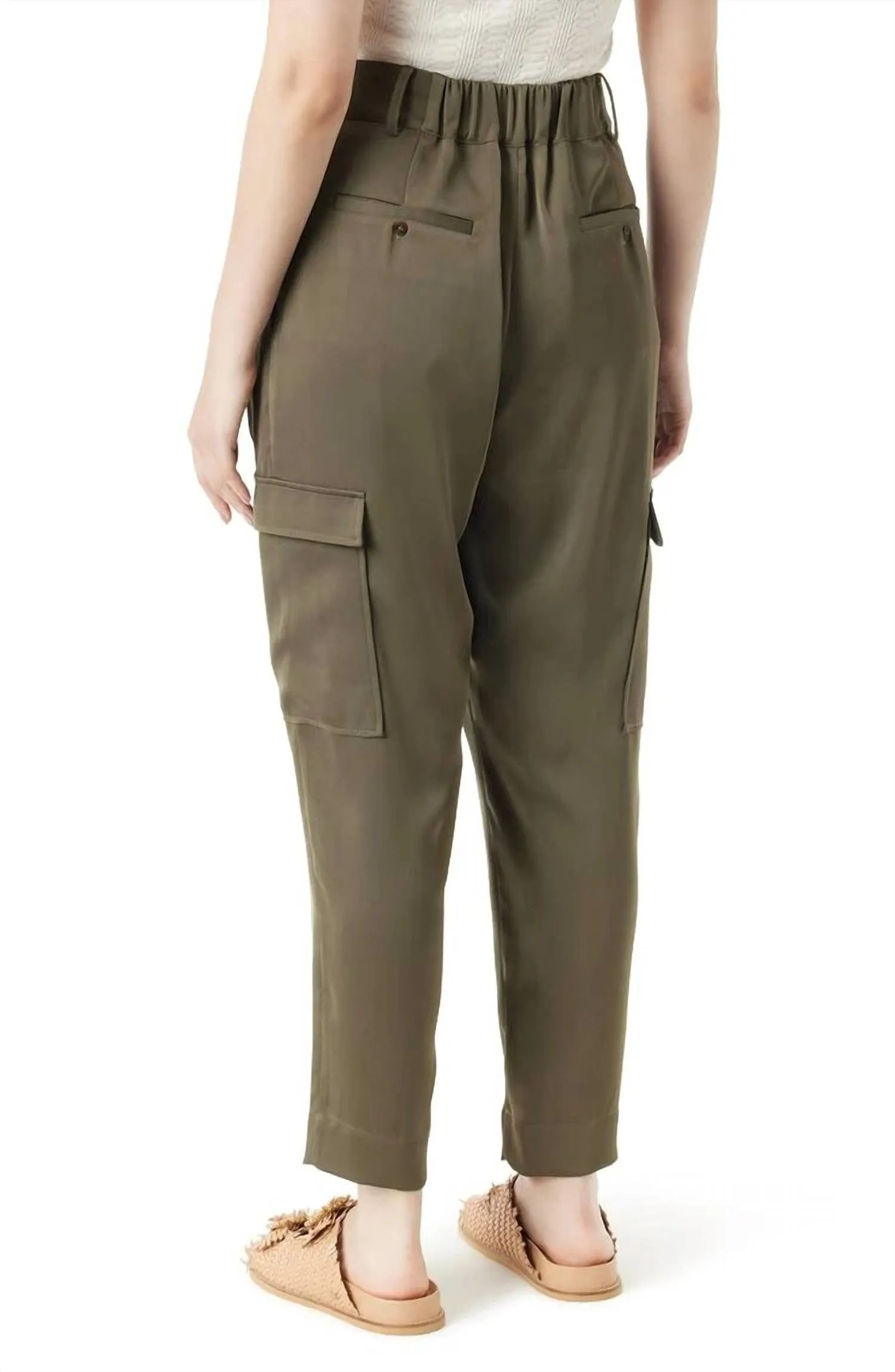 Sam Edelman - Laila Pleated Tapered Cargo Pants