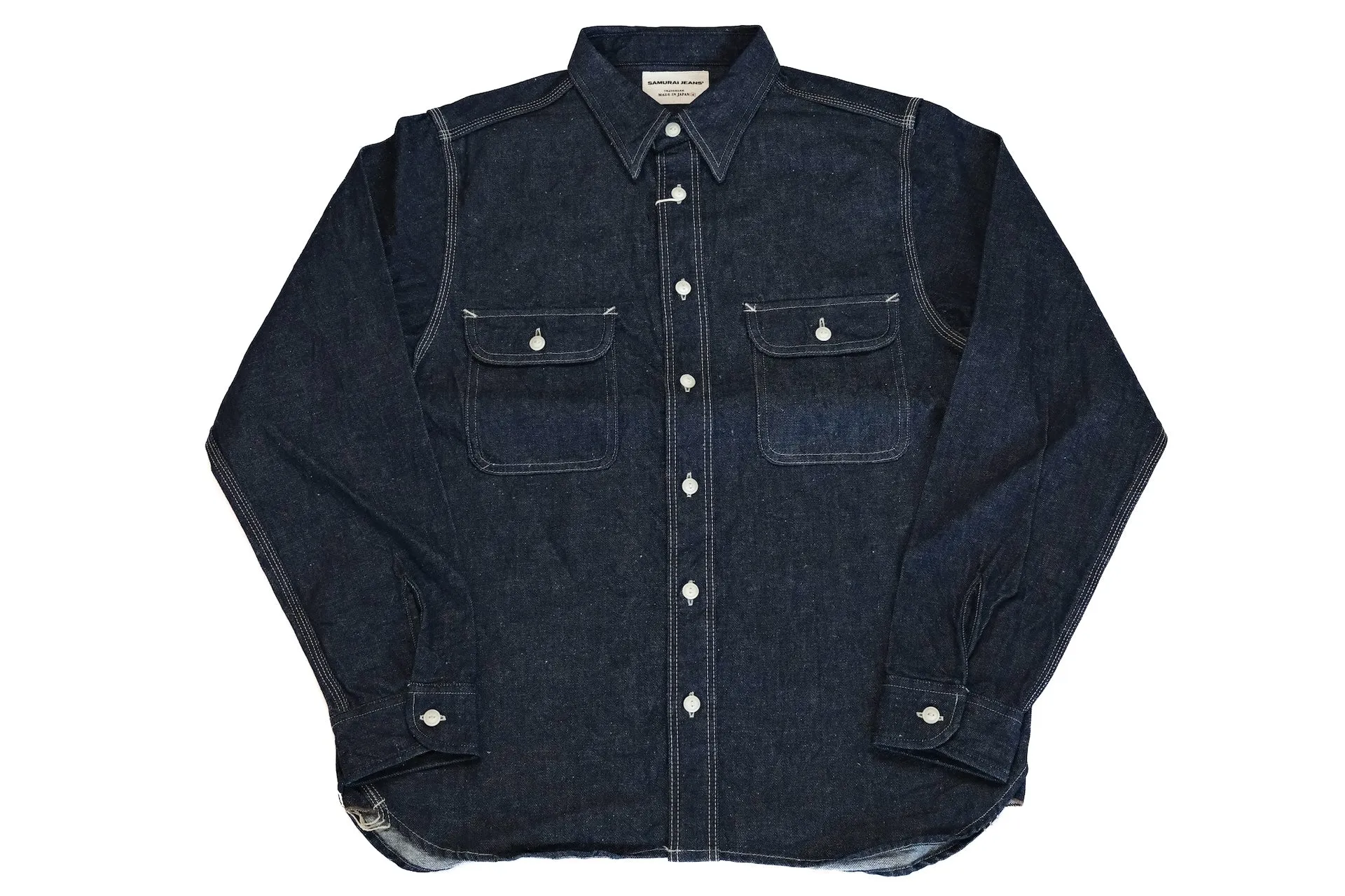 Samurai 10oz Indigo Dyed “Nippon Cotton" Selvage Denim Workshirt (Oversea Edition)