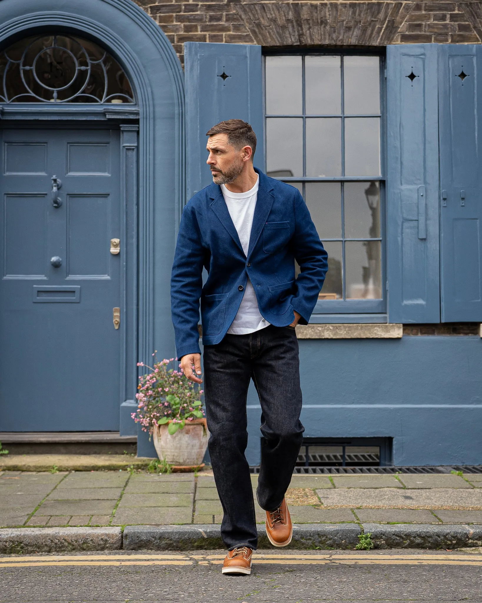 SaturdayTypeFever - Sashiko Blazer - Indigo